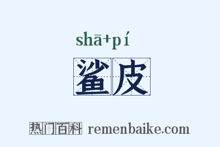 鲨皮是什么意思的图片